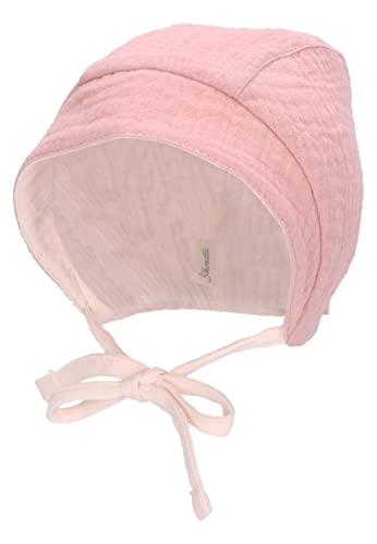 Sterntaler Baby Mädchen Wende-Mütze Wende-Häubchen Musselini - Wendemütze Kinder, Beanie Baby, Babymütze - aus Baumwolle - zartrosa, 43