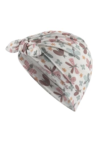 Sterntaler Mädchen Knotenmütze Schmetterlinge, Ecru, 43 EU