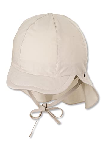 Sterntaler Baby Unisex Schirmmütze Baby Schirmmütze mit Nackenschutz - Schirmmütze Baby, Baby Mützen - aus Baumwolle - beige, 49