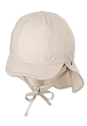 Sterntaler Unisex Kinder Schirmmütze Mit Nackenschutz Bindebänder Und Einsteckbaren Ohrenklappen Kindermütze, Beige, 53 EU