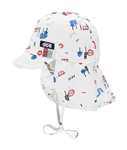 Döll Baby-Jungen Bindemütze mit Schirm und Nackenschutz Sonnenhut, Blau (Total Eclipse|Blue 3000), 41