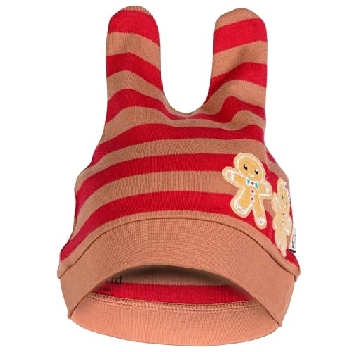 ORGANICKID Baby Mütze aus Jersey - Reine Bio Baumwolle (GOTS) extra weich für Jungen und Mädchen im Alter von 0-3 Jahre, Slouch, Beanie Zipfelmütze rot (Unisex)